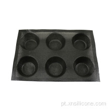 Pão Burger 6 Bun Silicone Bakeware Pan Moldes